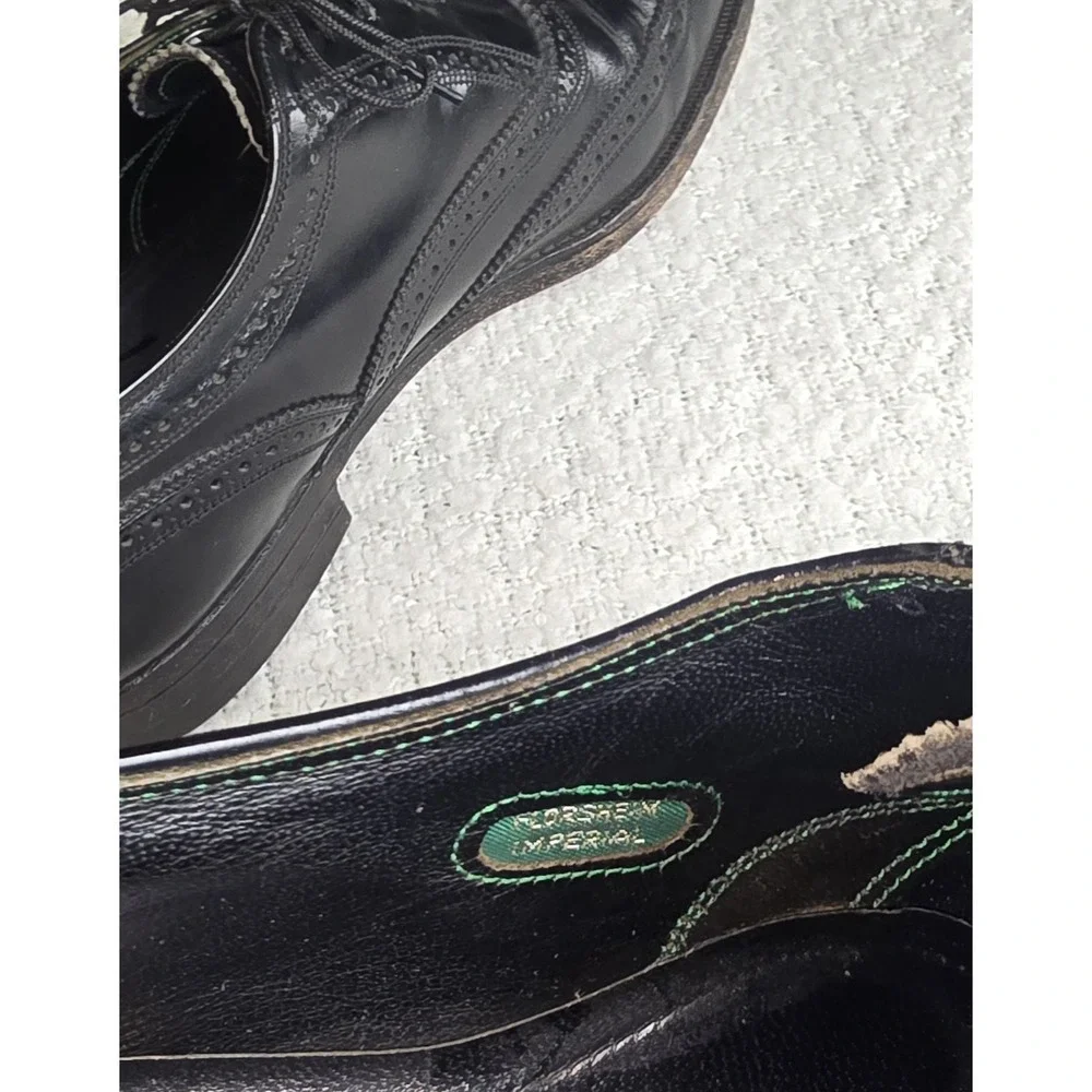 Florsheim Imperial Wingtip 92329 Black Leather Dress Formal Shoes Mens 10 1/2 D‎